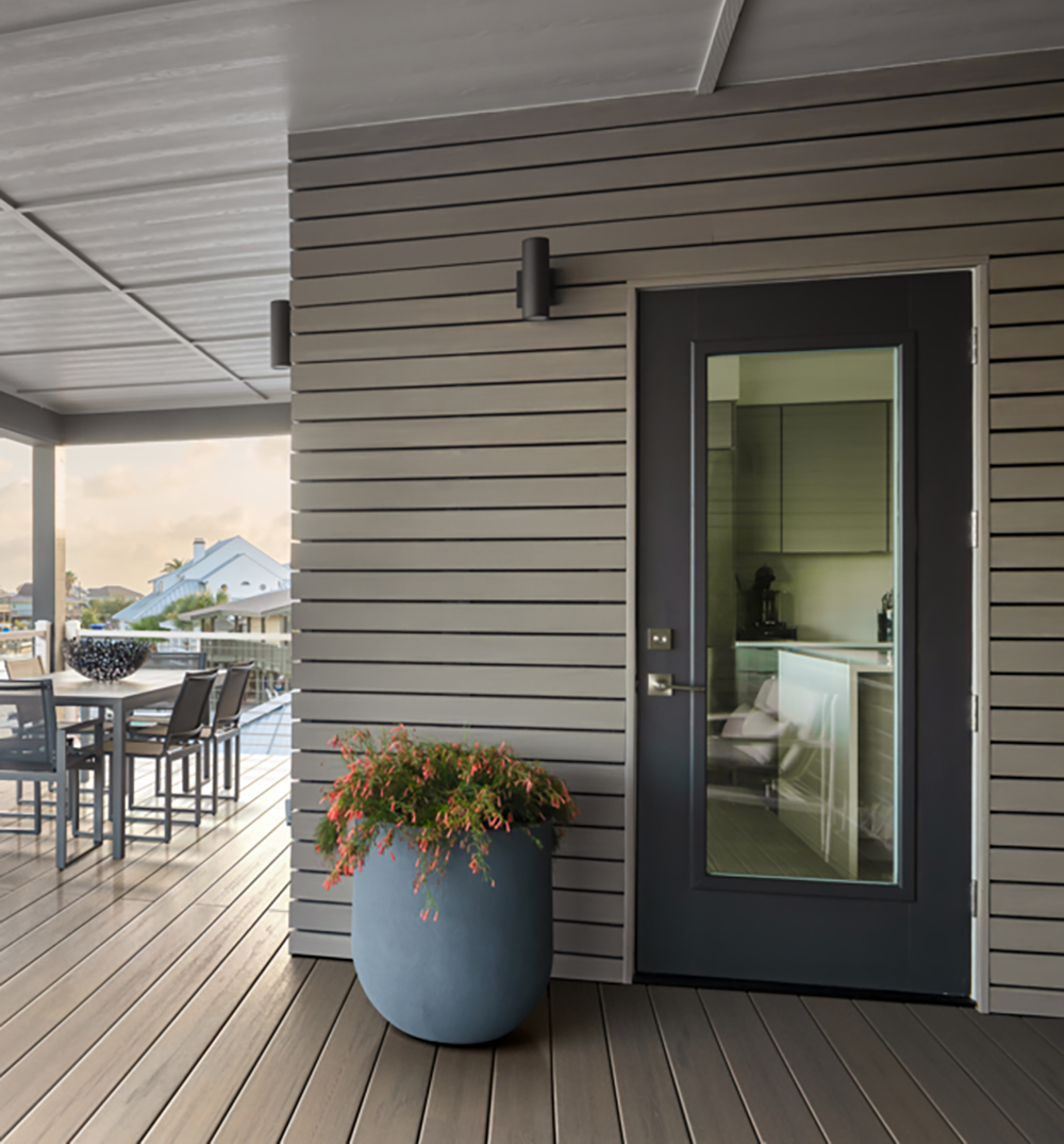 TimberTech cladding from the Landmark Collection, featuring realistic woodgrain and durable finish.